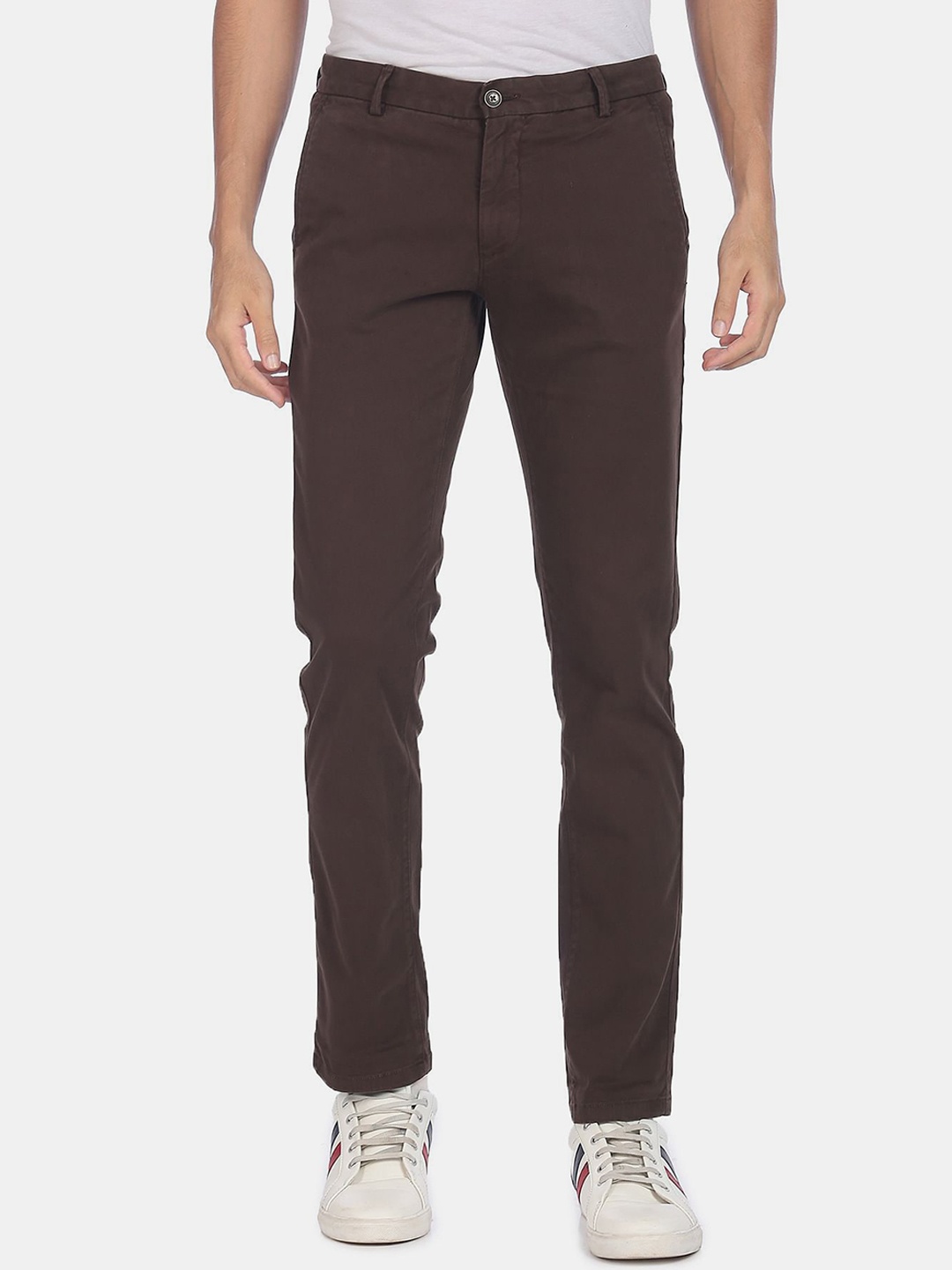 

Arrow Sport Men Brown Solid Regular Fit Casual Trousers