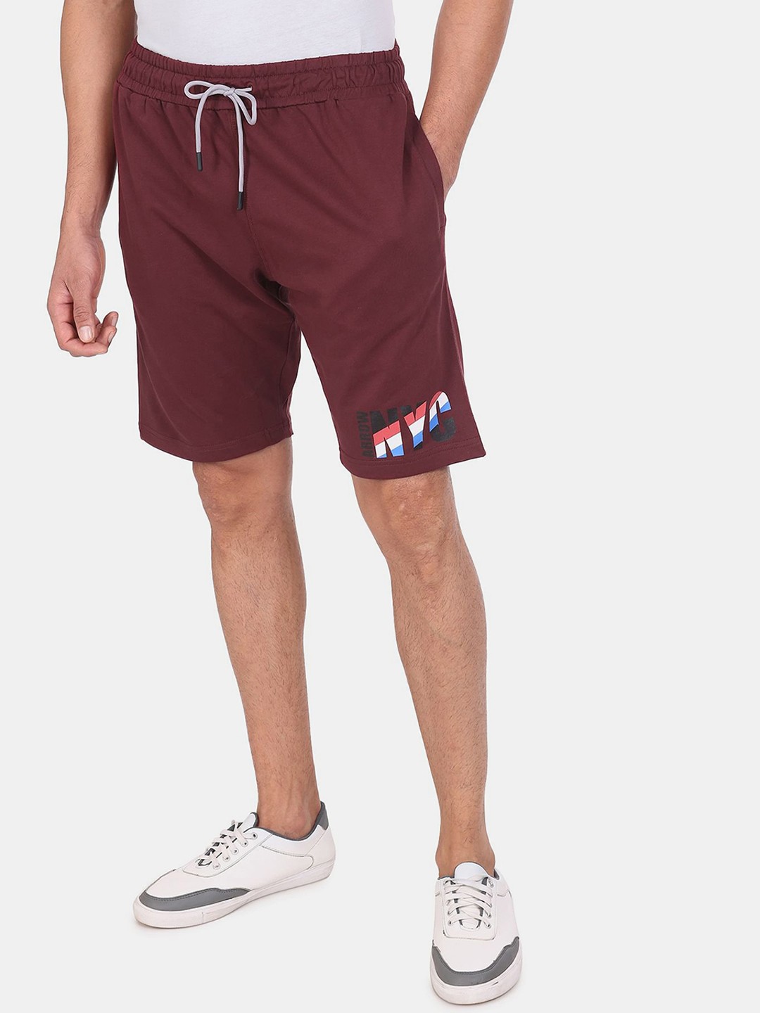 

Arrow Sport Men Maroon Solid Regular Fit Shorts