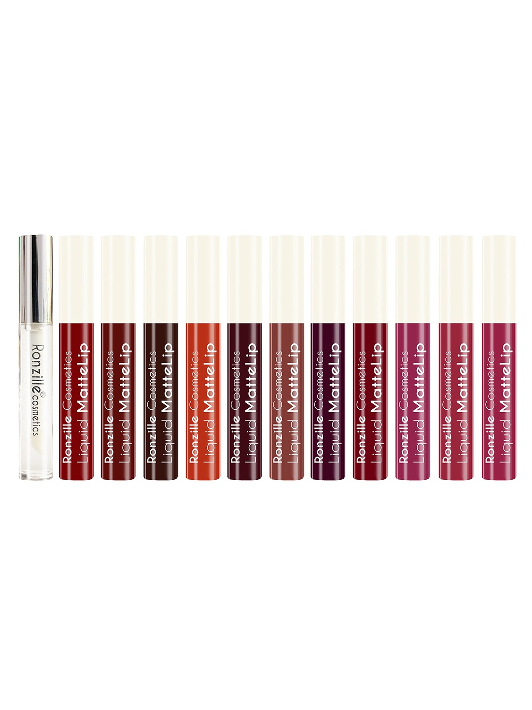 

Ronzille Set of 12 Multicoloured Liquid Lipstick, Multi