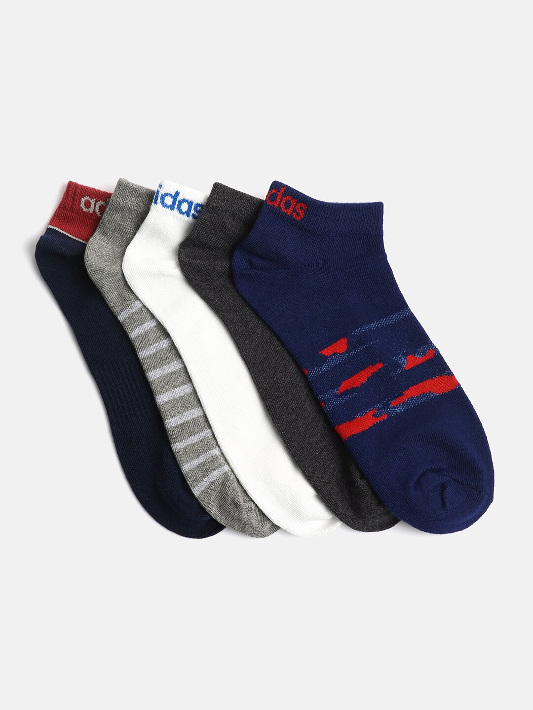 

Adidas Men Pack of 5 Assorted Ankle-Length Cotton Socks
