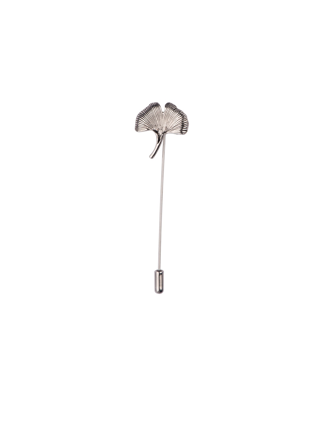 The Tie Hub Men Silver Rustic Flower lapel Pin