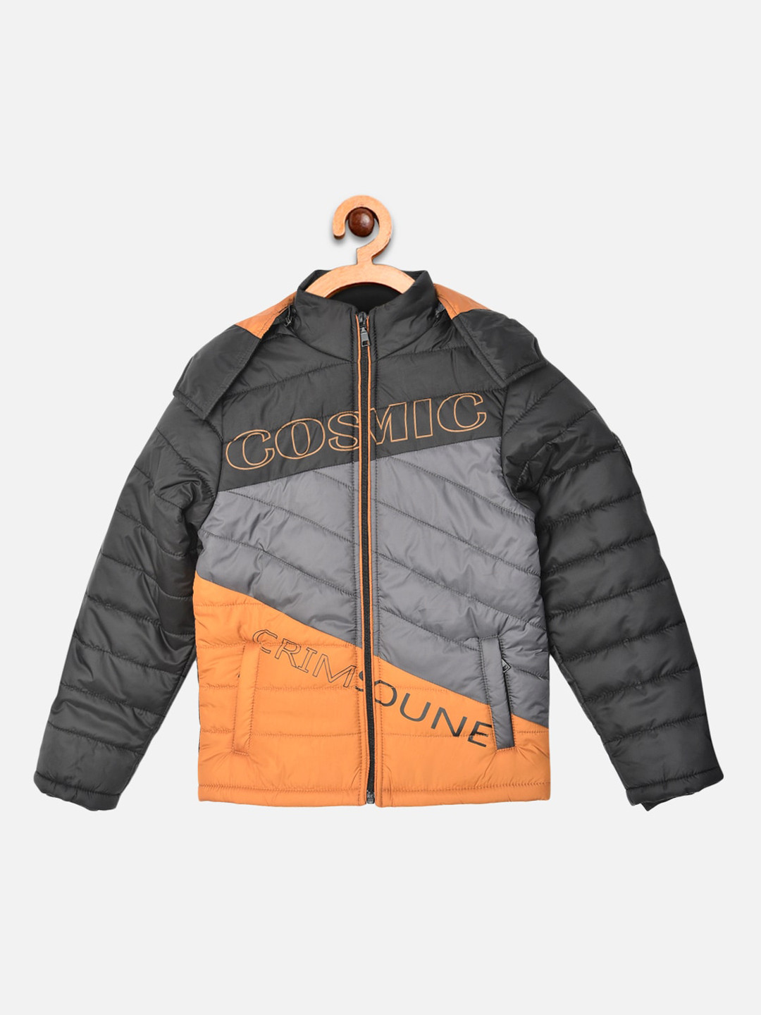 

Crimsoune Club Boys Multicoloured Colourblocked Padded Jacket, Multi