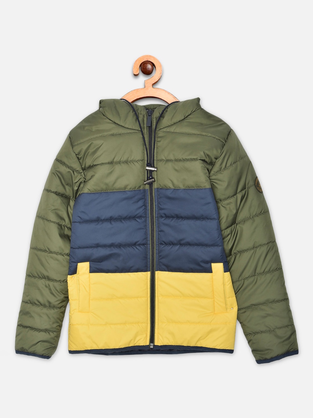 

Crimsoune Club Boys Multicoloured Colourblocked Padded Jacket, Multi