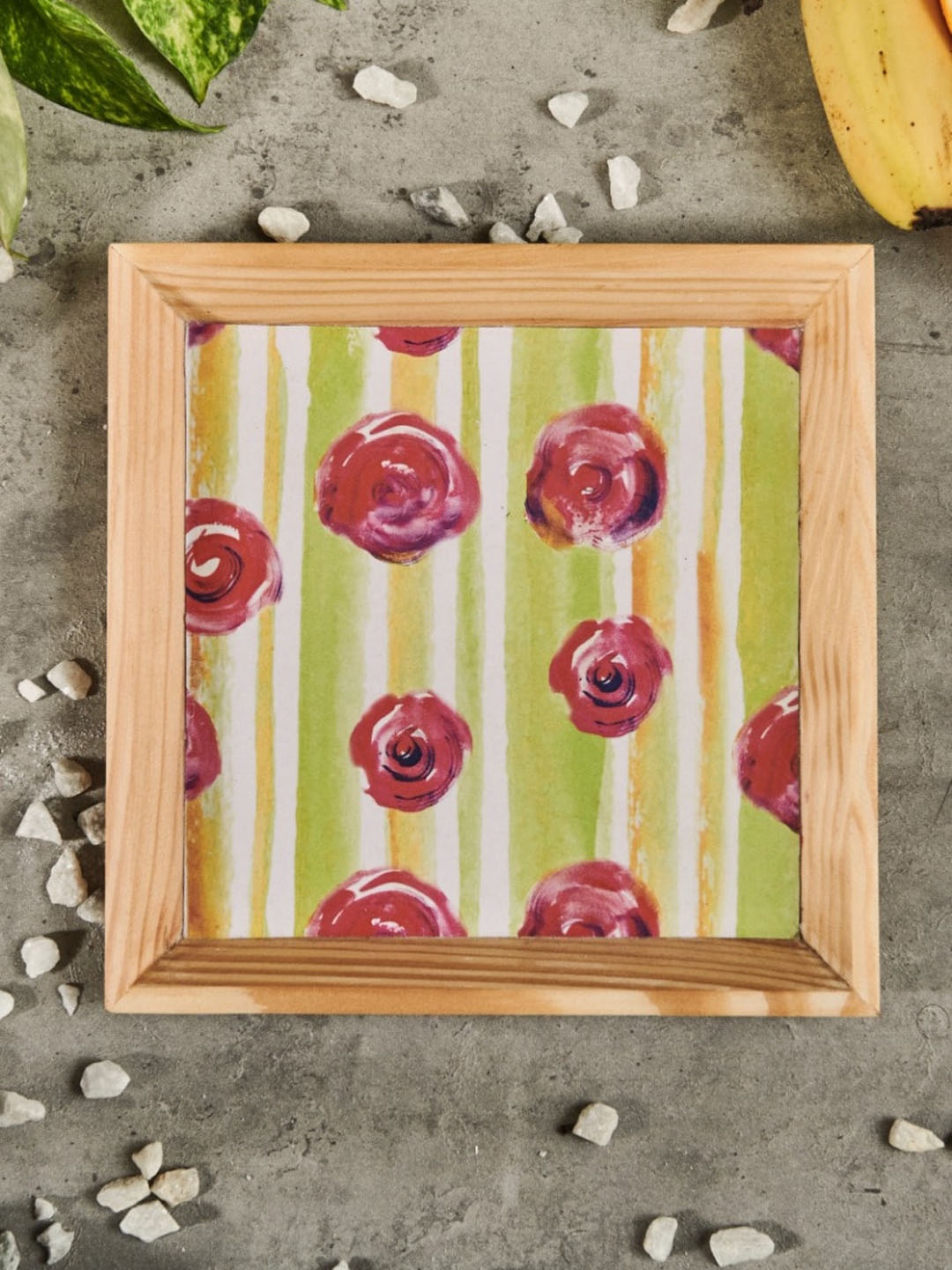 

A Tiny Mistake Tan & Pink Printed Wooden Tray