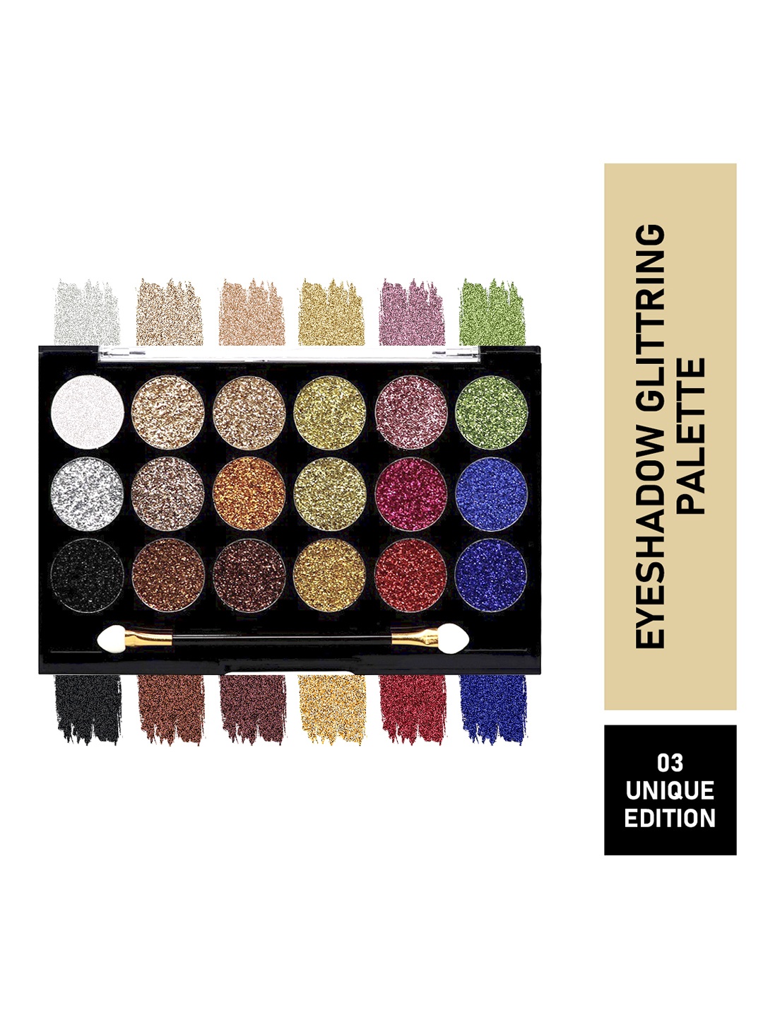 

MATTLOOK Glitterz N Highlight 18 Color Glittering Palette - Unique Editioni, Multi