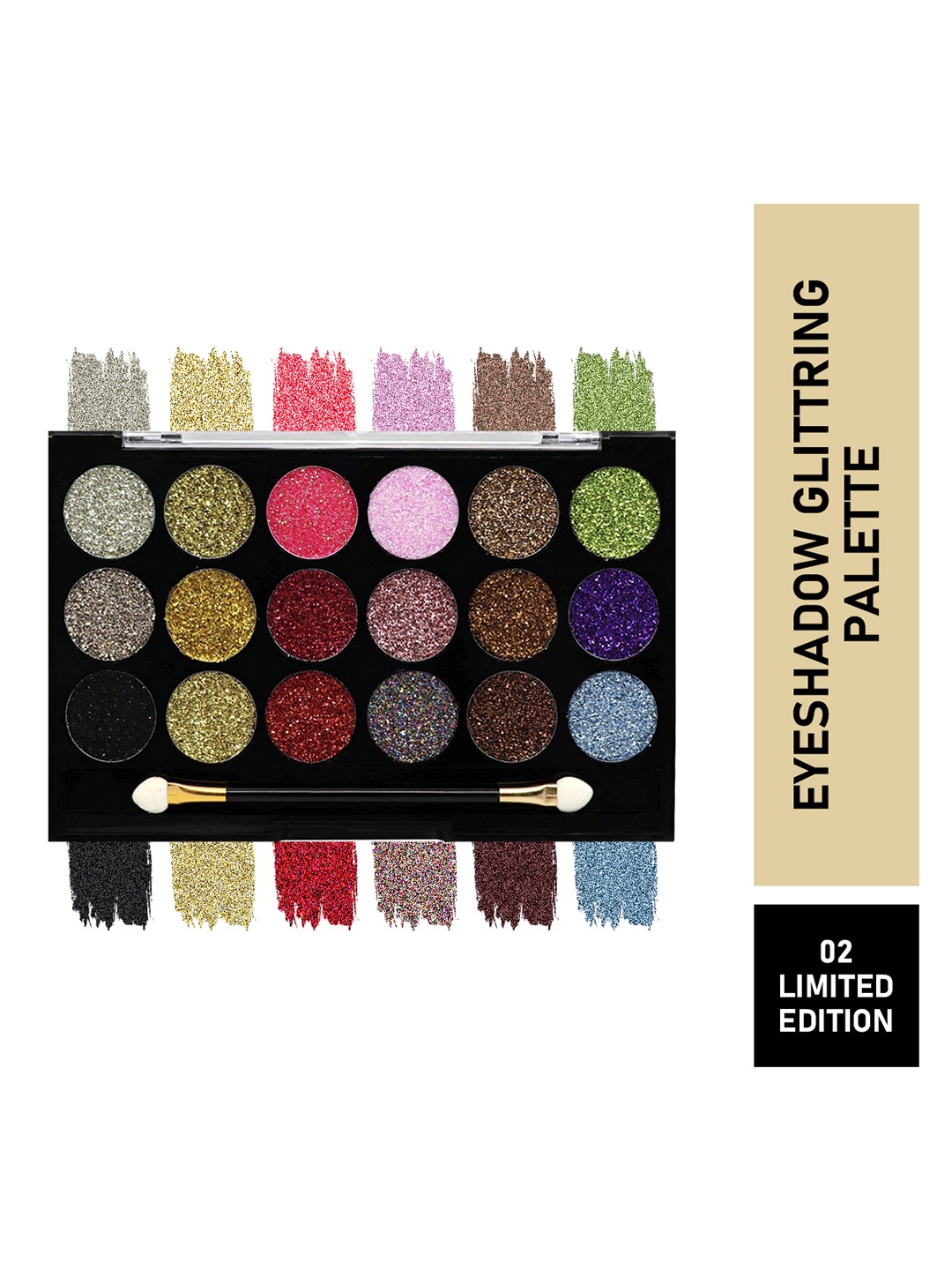 

MATTLOOK Glitterz N Highlight 18 Color Glittering Palette - Limited Edition, Multi