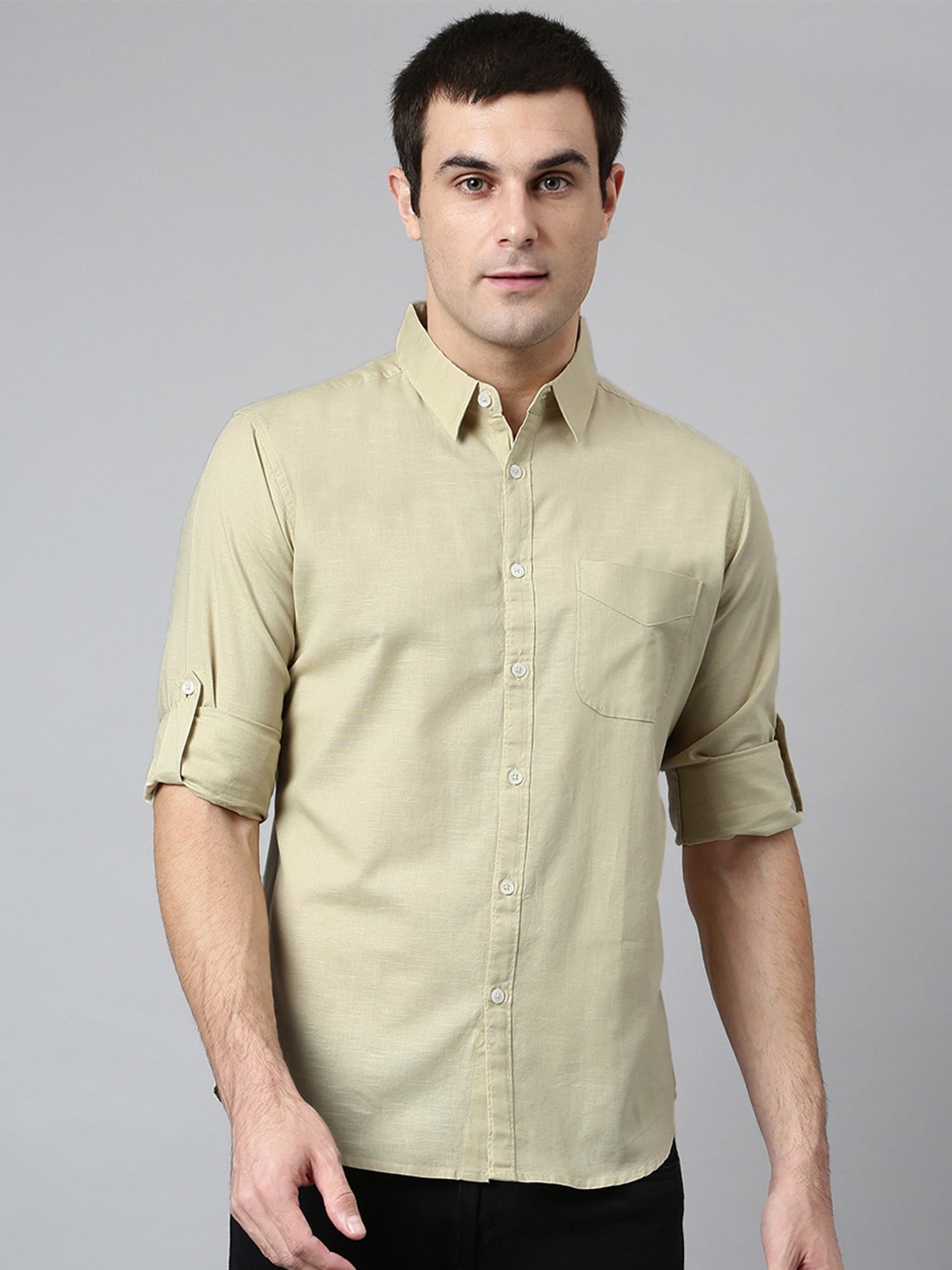 

Dennis Lingo Men Brown Comfort Slim Fit Casual Shirt