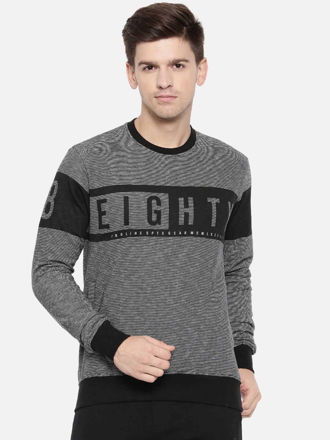 

Proline Men Black Printed Sweatshirt