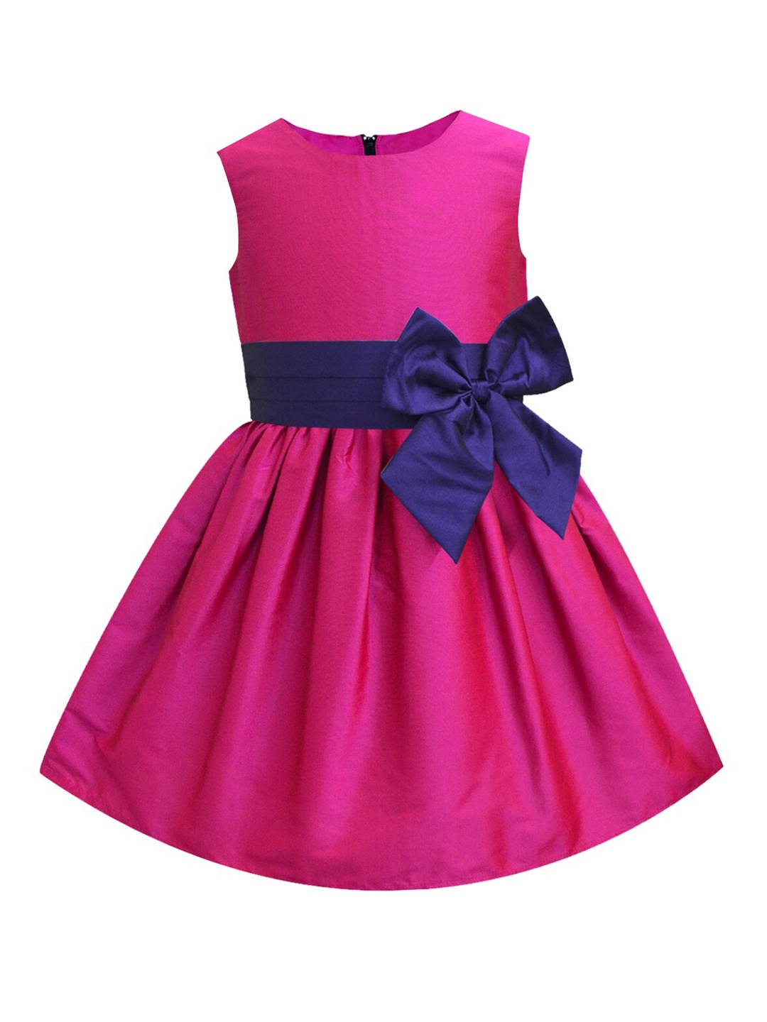 

A T U N Fuchsia & Navy Blue Dress
