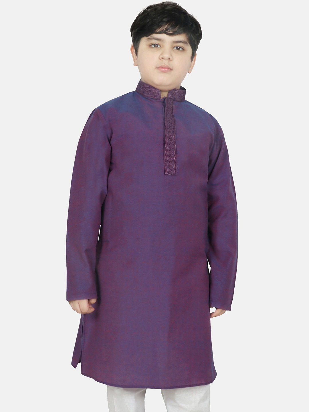 

SG YUVRAJ Boys Purple Kurta