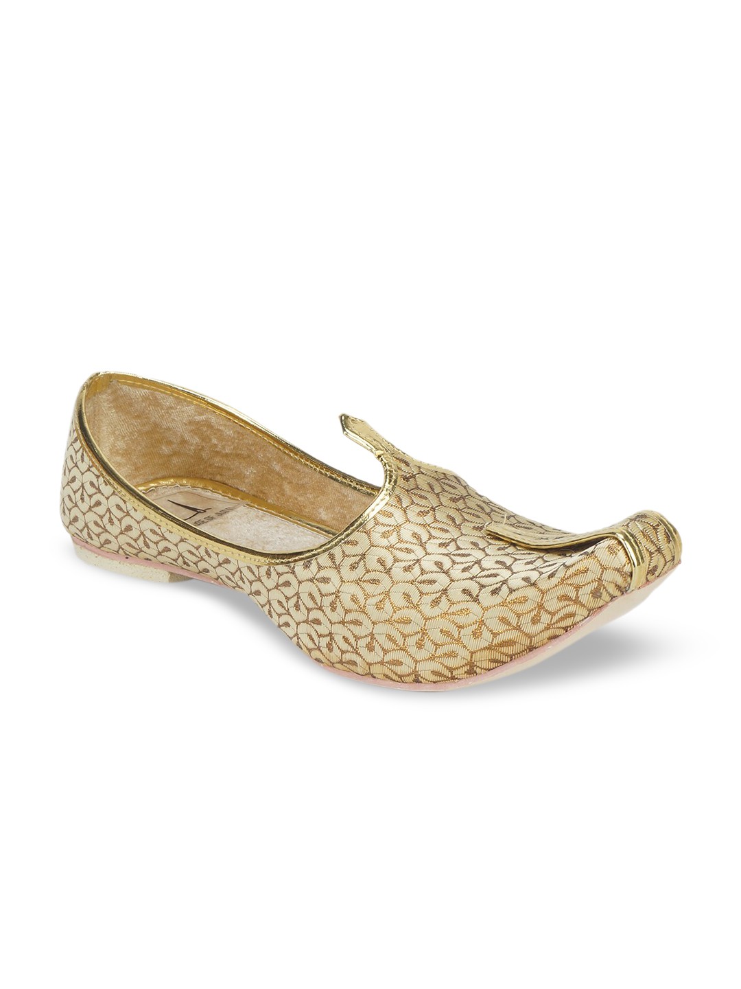 

HOUSE OF JUTTI Men Gold-Toned Ethnic Embroidered Mojaris