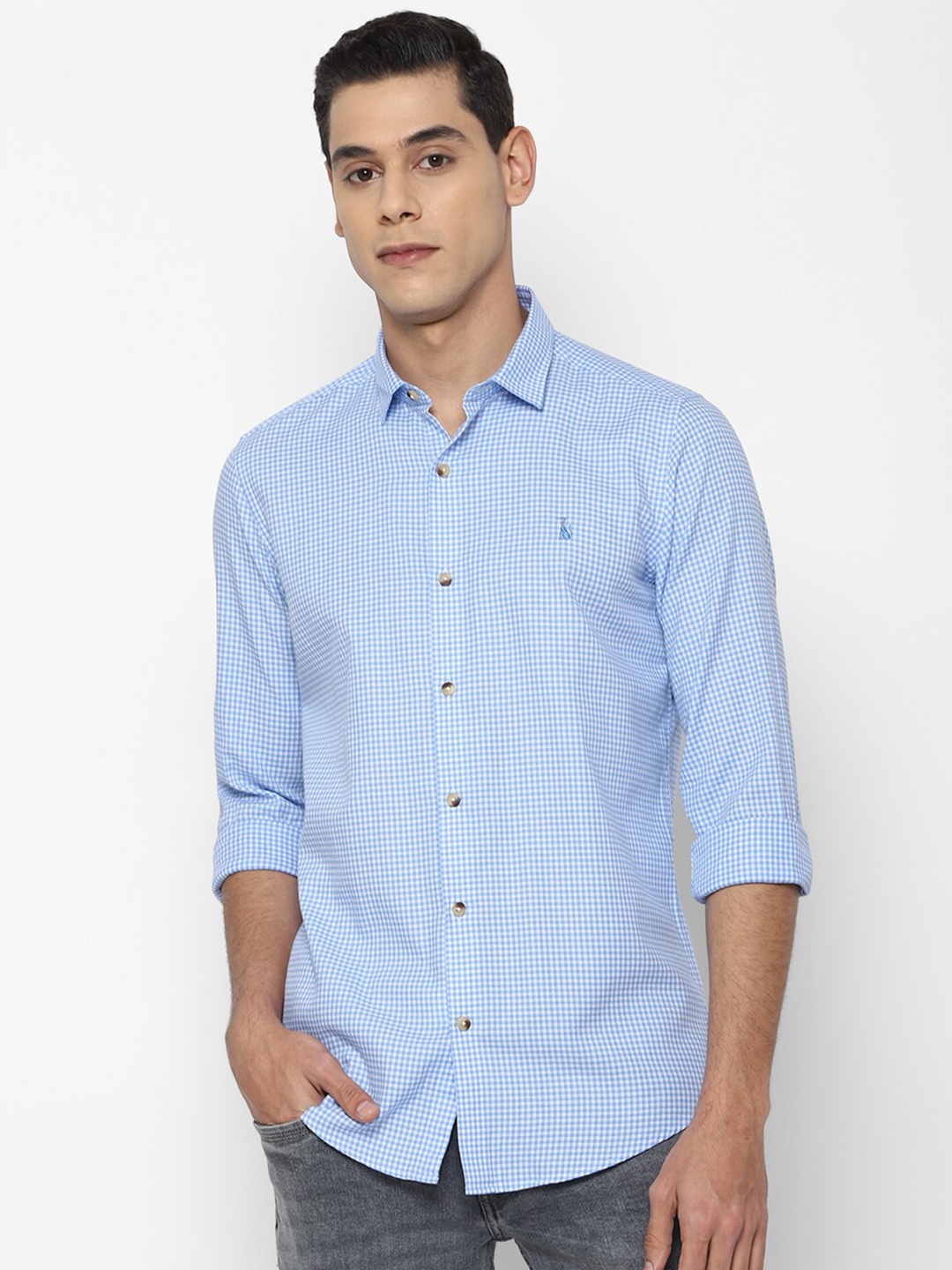 

SIMON CARTER LONDON Men Blue Slim Fit Casual Shirt