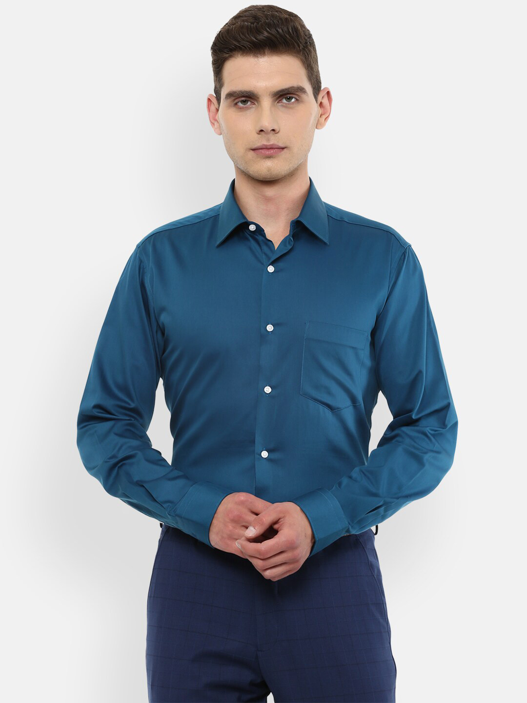 

Van Heusen Men Blue Formal Shirt