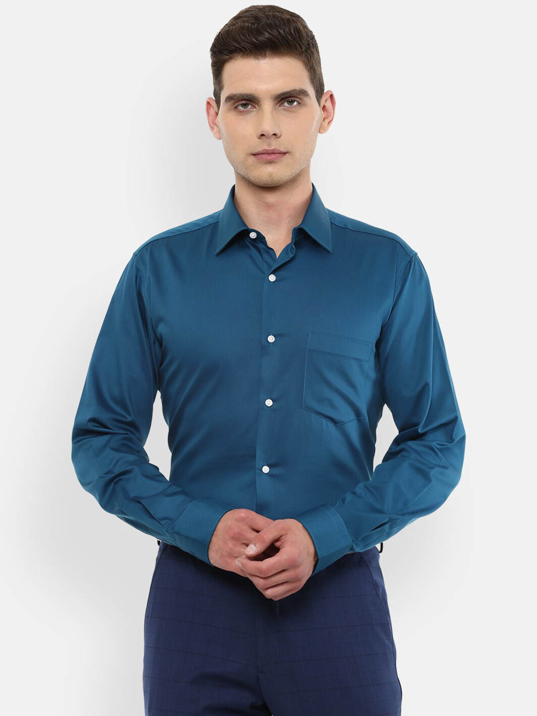 

Van Heusen Men Blue Formal Shirt
