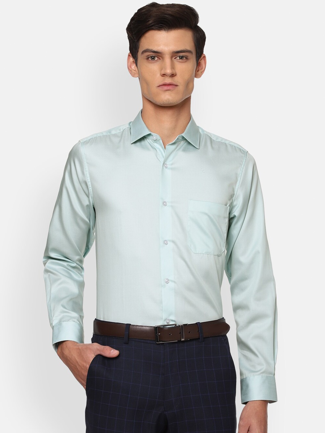 

Louis Philippe Men Blue Slim Fit Formal Shirt