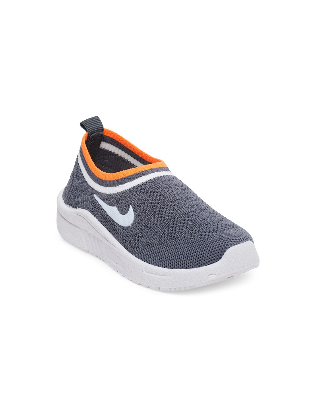 

CHiU Unisex Kids Grey Woven Design Slip-On Sneakers