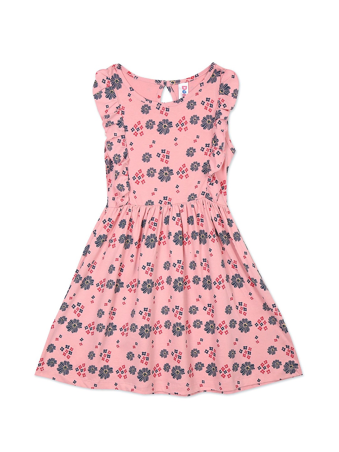 

Donuts Girls Pink Floral Print Dress
