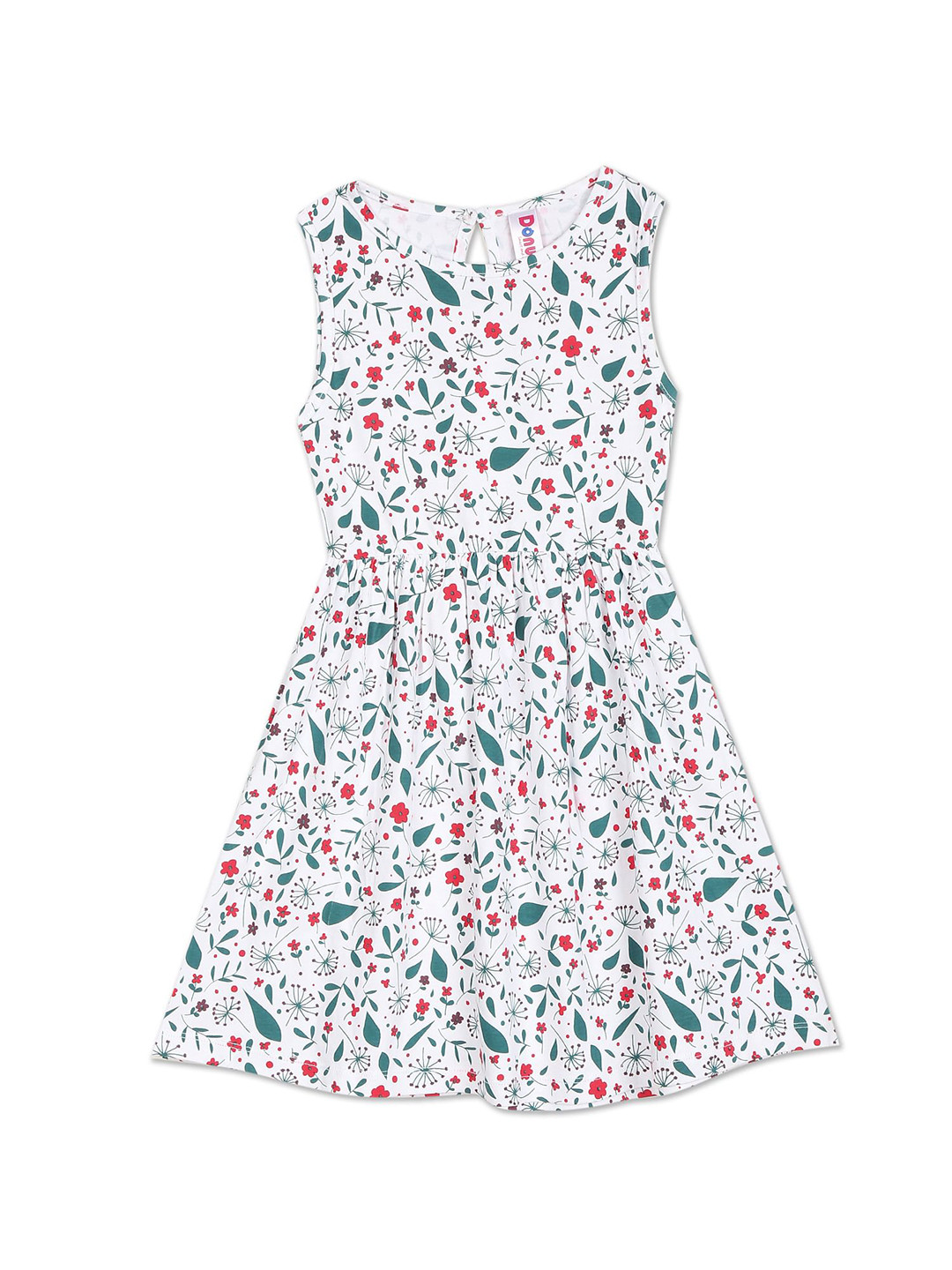 

Donuts White Floral Printed Dress