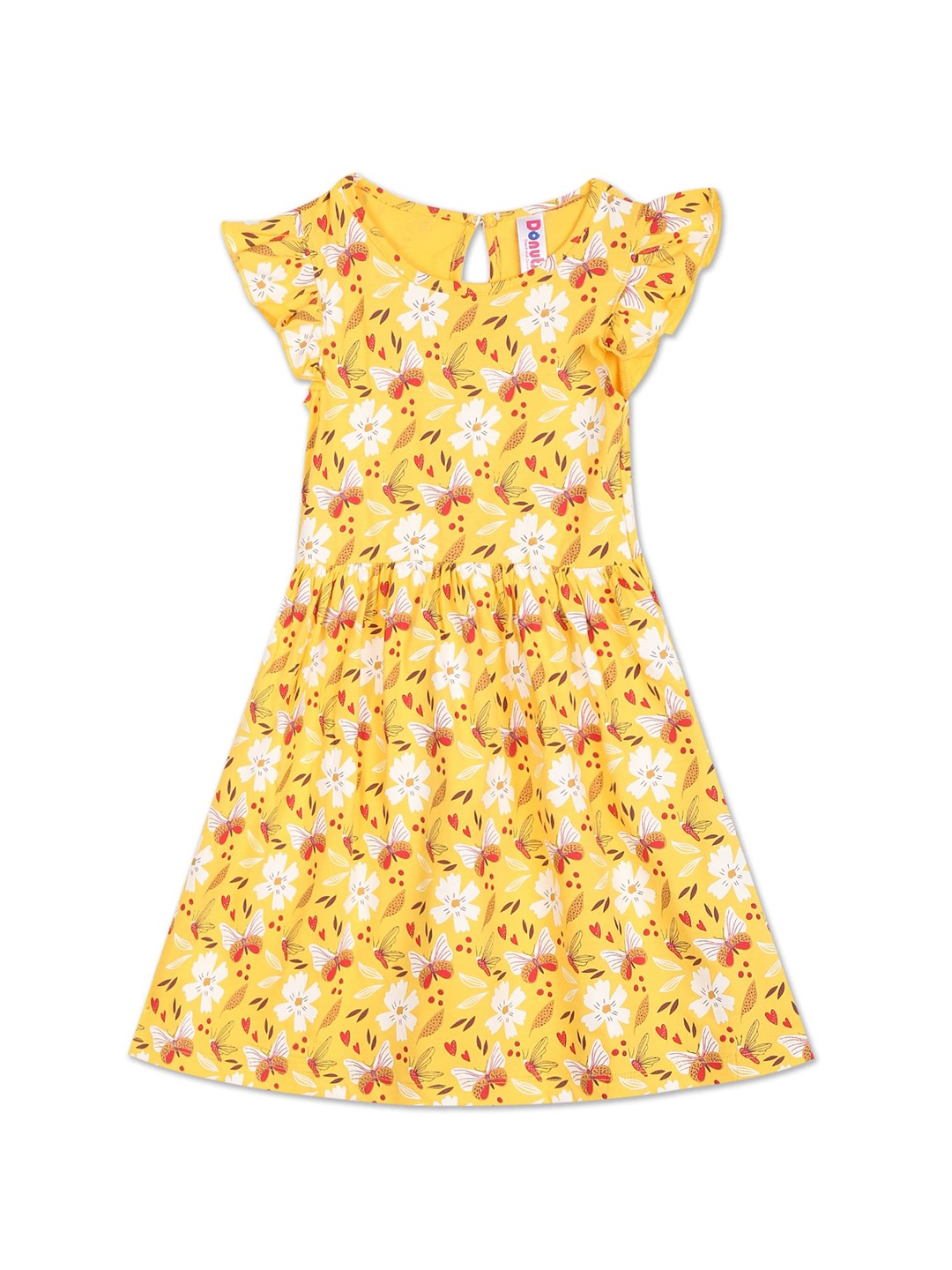 

Donuts Girls Yellow Floral Dress