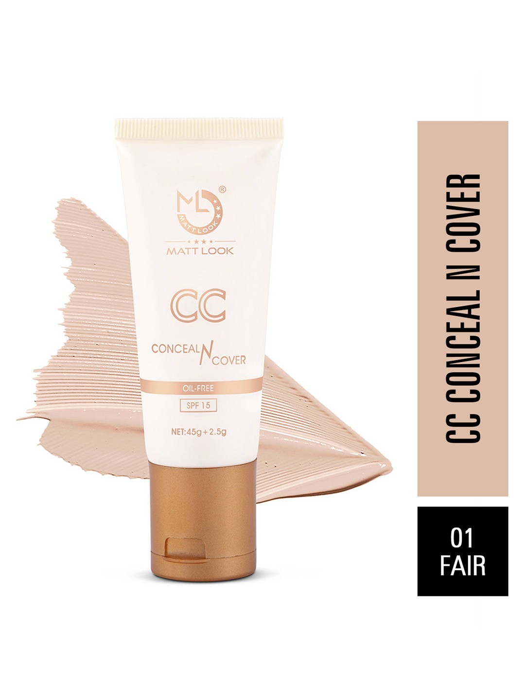 

MATTLOOK Fair CC Conceal N Cover Oil-Free SPF-15, 45gm+2.5gm, Cream