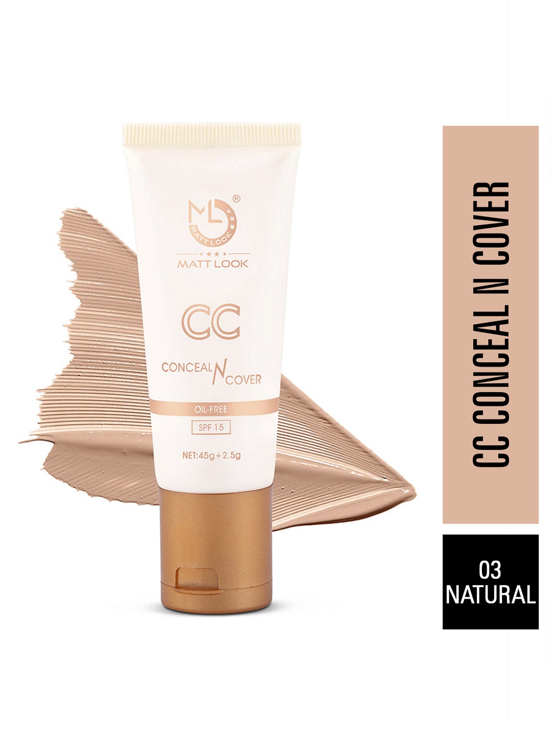 

Mattlook Natural CC Conceal N Cover Oil-Free SPF-15, 45gm+2.5gm, Nude