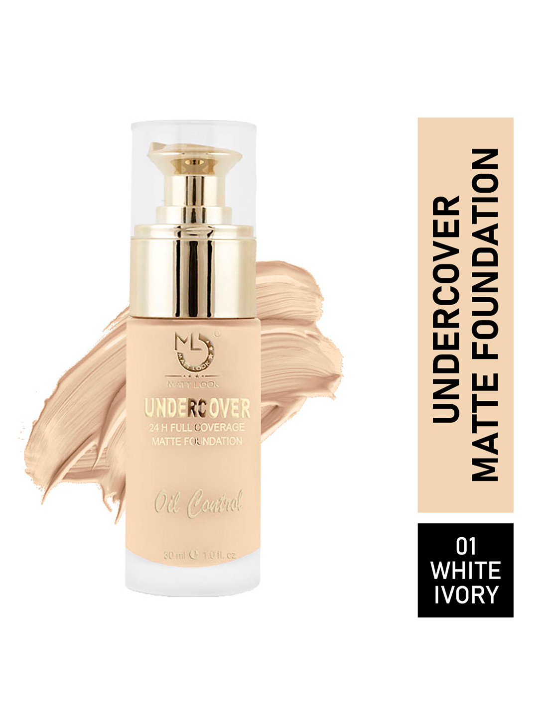 

MATTLOOK Undercover 24H Full Coverage Oil Control Matte Foundation - Beige, Navy blue