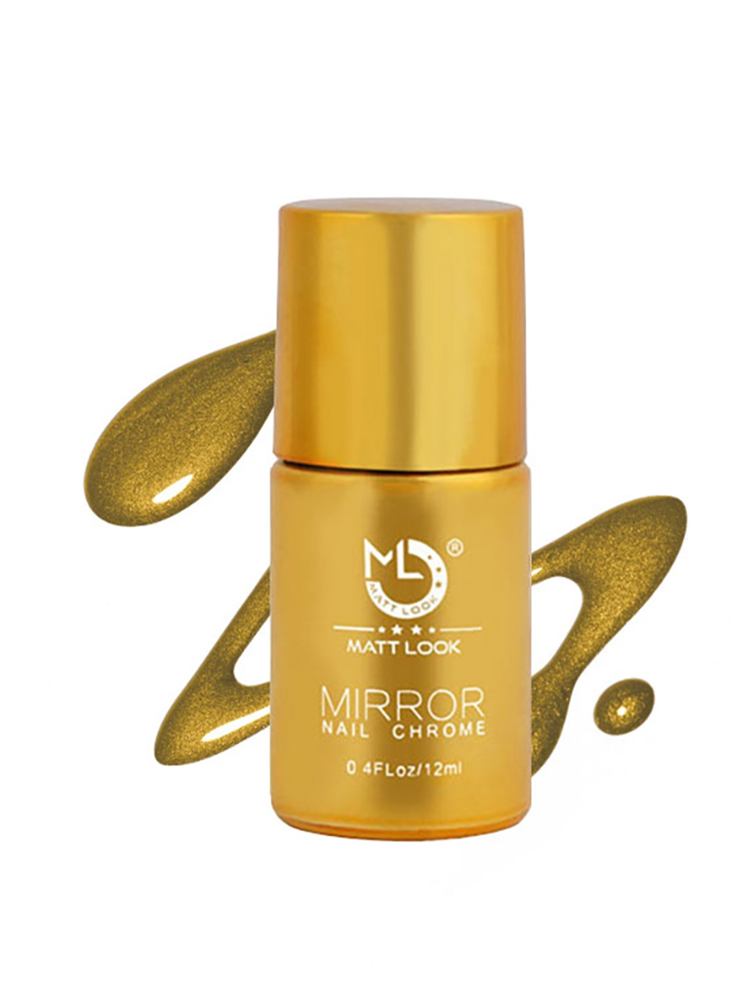 

MATTLOOK Set of 2 Shine Like Mirror Nail Chrome 12 ml Each - Golden A, Gold