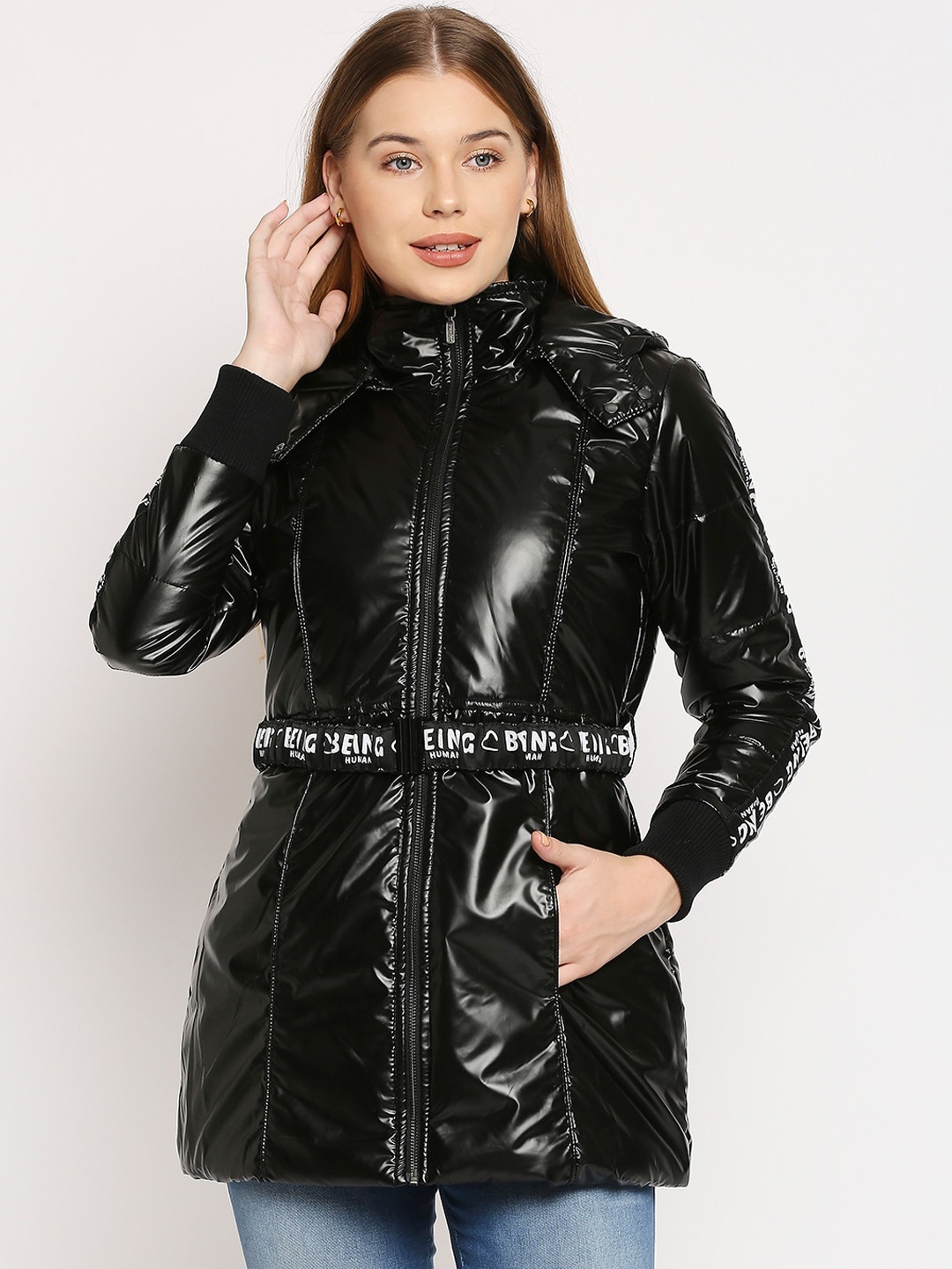

Being Human Women Black Lightweight Longline Tailored Jacket