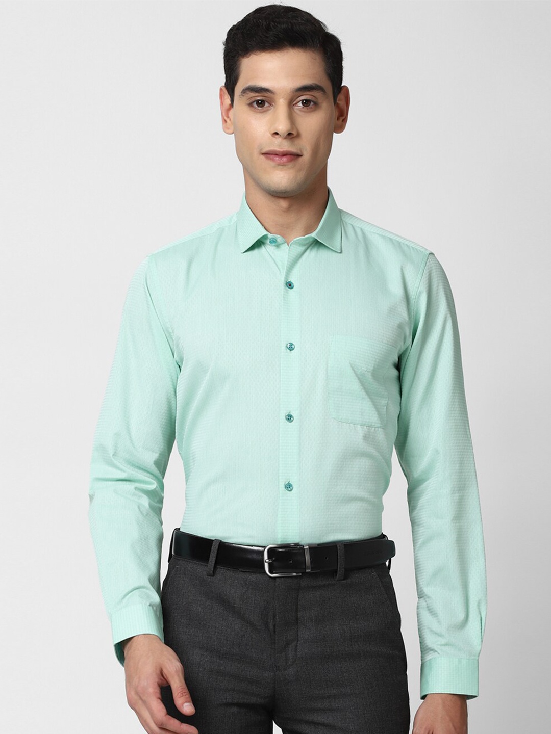 

Peter England Men Blue Slim Fit Formal Shirt