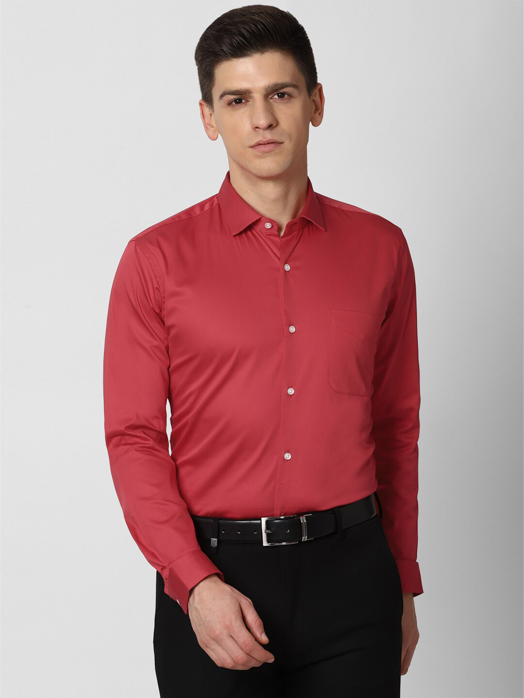 

Peter England Men Red Formal Shirt