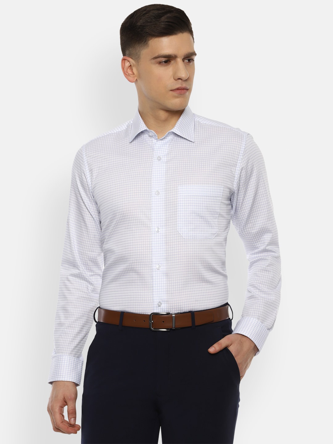 

Louis Philippe Men Blue Slim Fit Formal Shirt