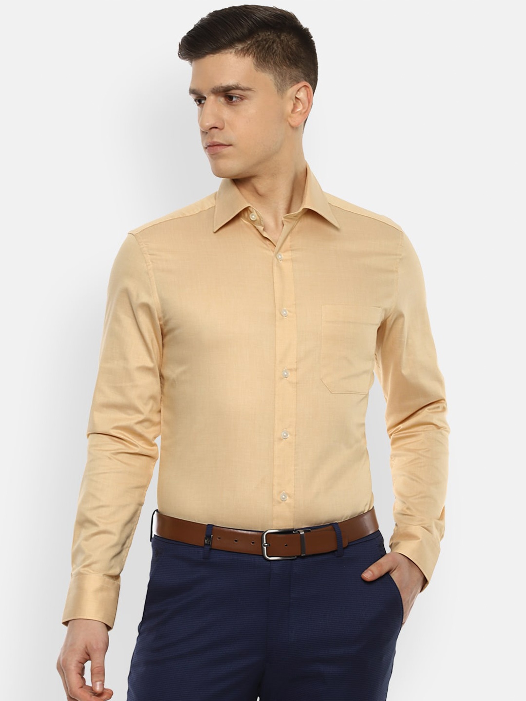 

Louis Philippe Men Yellow Formal Shirt