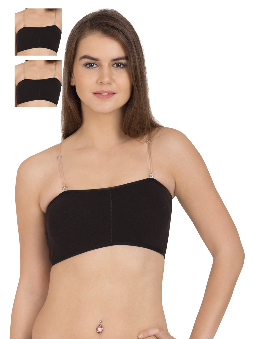 

Tweens Pack of 3 Black Full-Coverage Tube Bras TW279BL