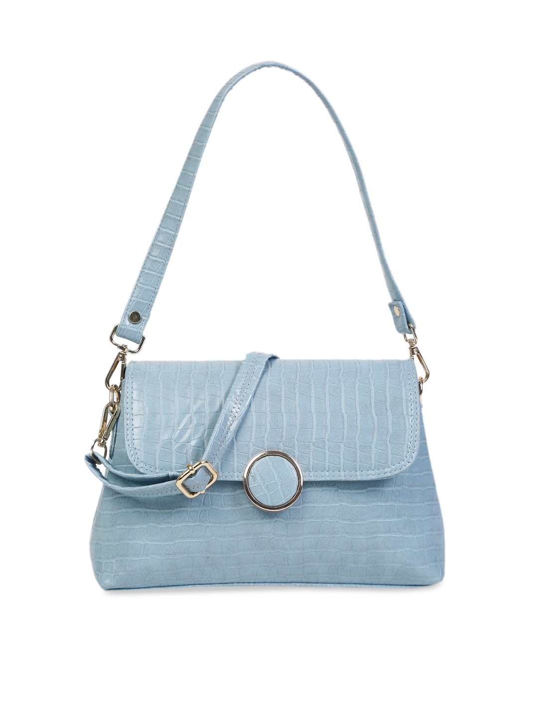 

Apsis Blue Textured Structured Handheld Bag with Tasselled