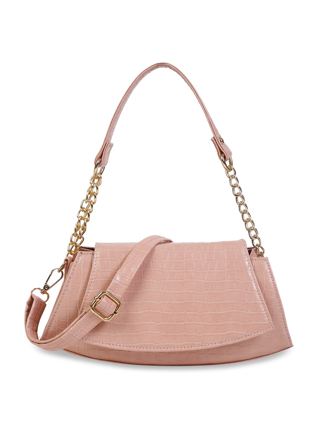 

Apsis Women Peach-Coloured Structured Shoulder Bag