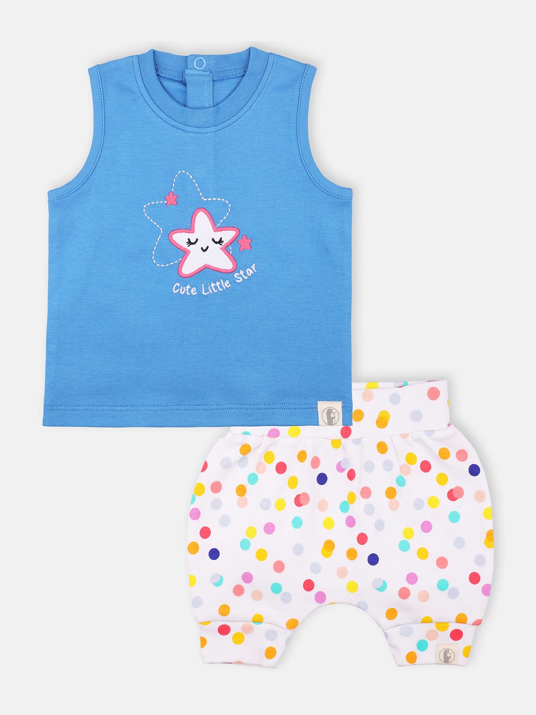 

Babysafe Boys Blue & White Printed T-shirt with Trousers
