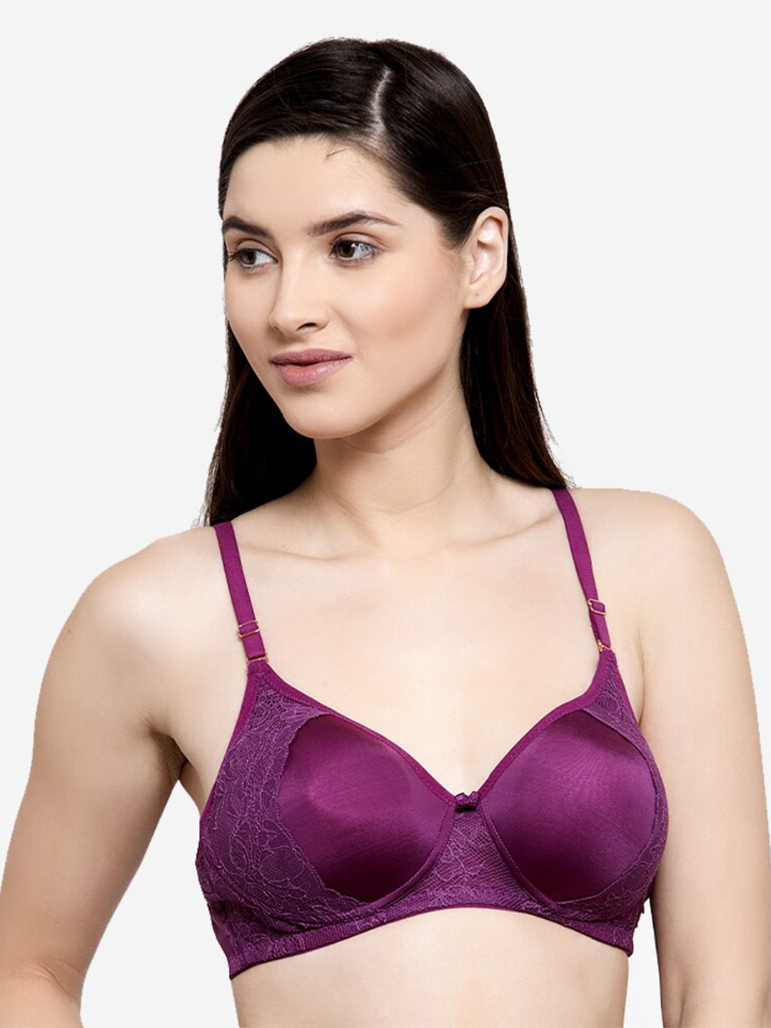 

GROVERSONS Paris Beauty Purple Bra Heavily Padded