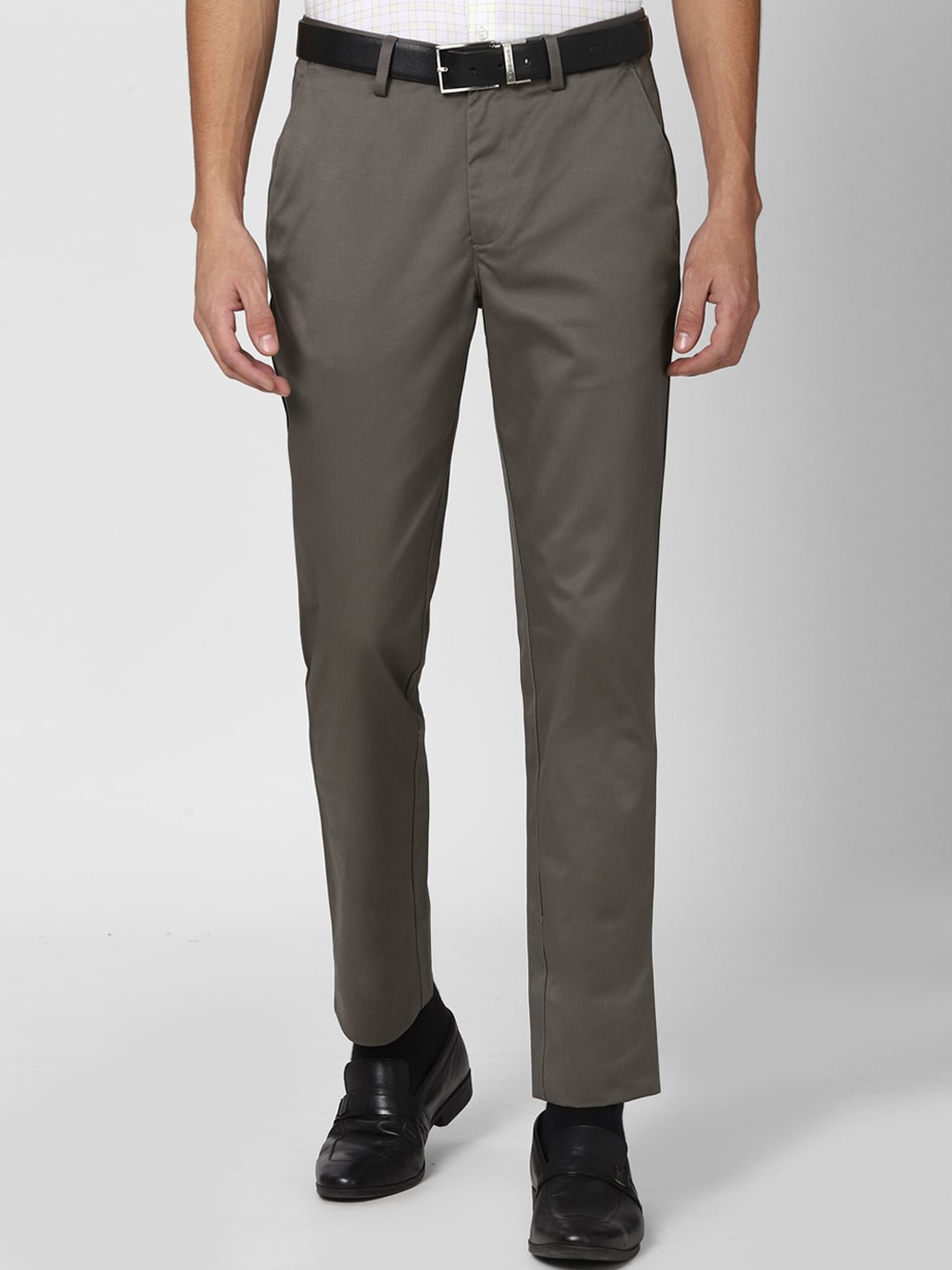 

Peter England Casuals Men Grey Slim Fit Trousers