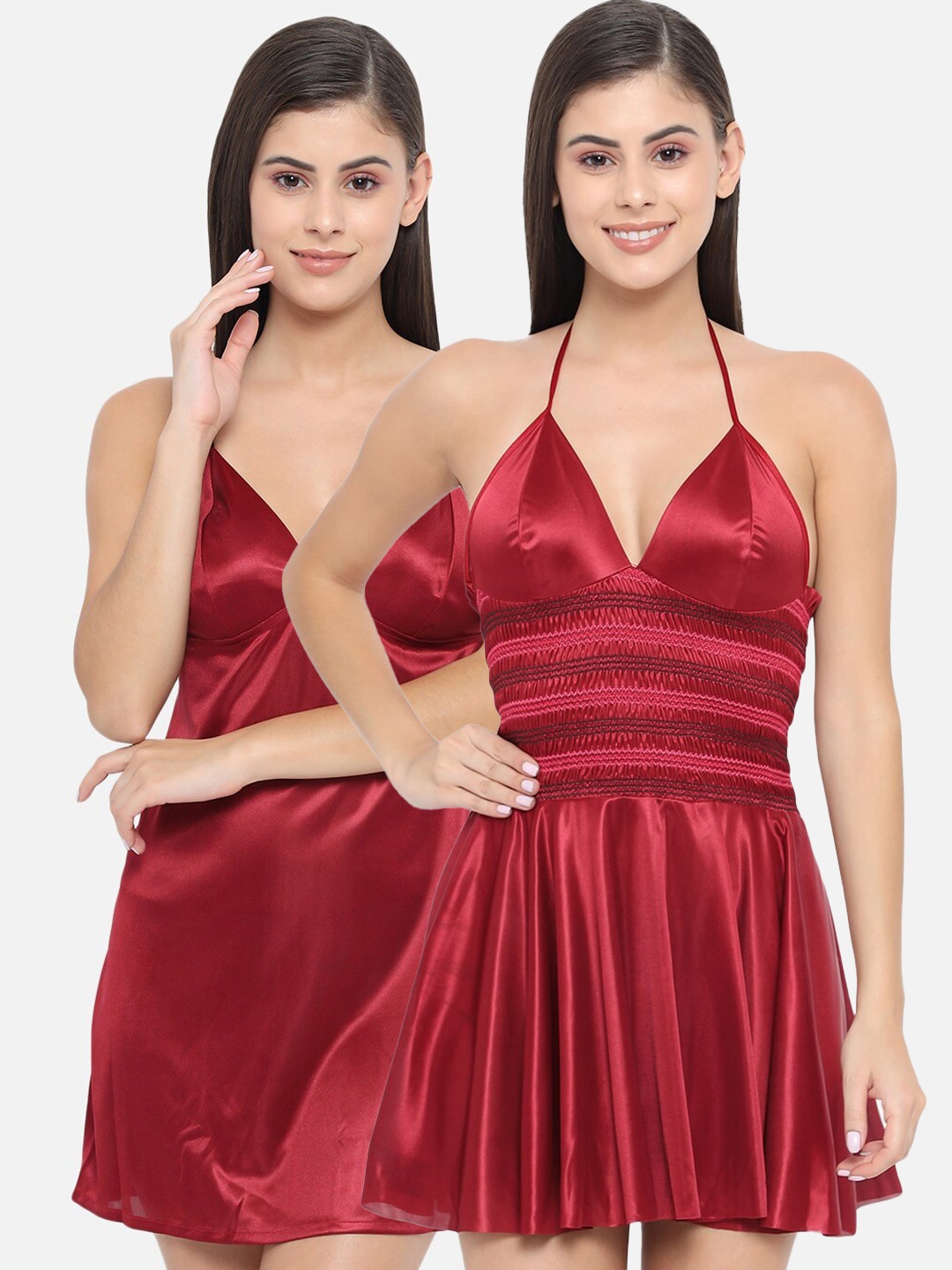 

Klamotten Pack of 2 Maroon Baby Dolls