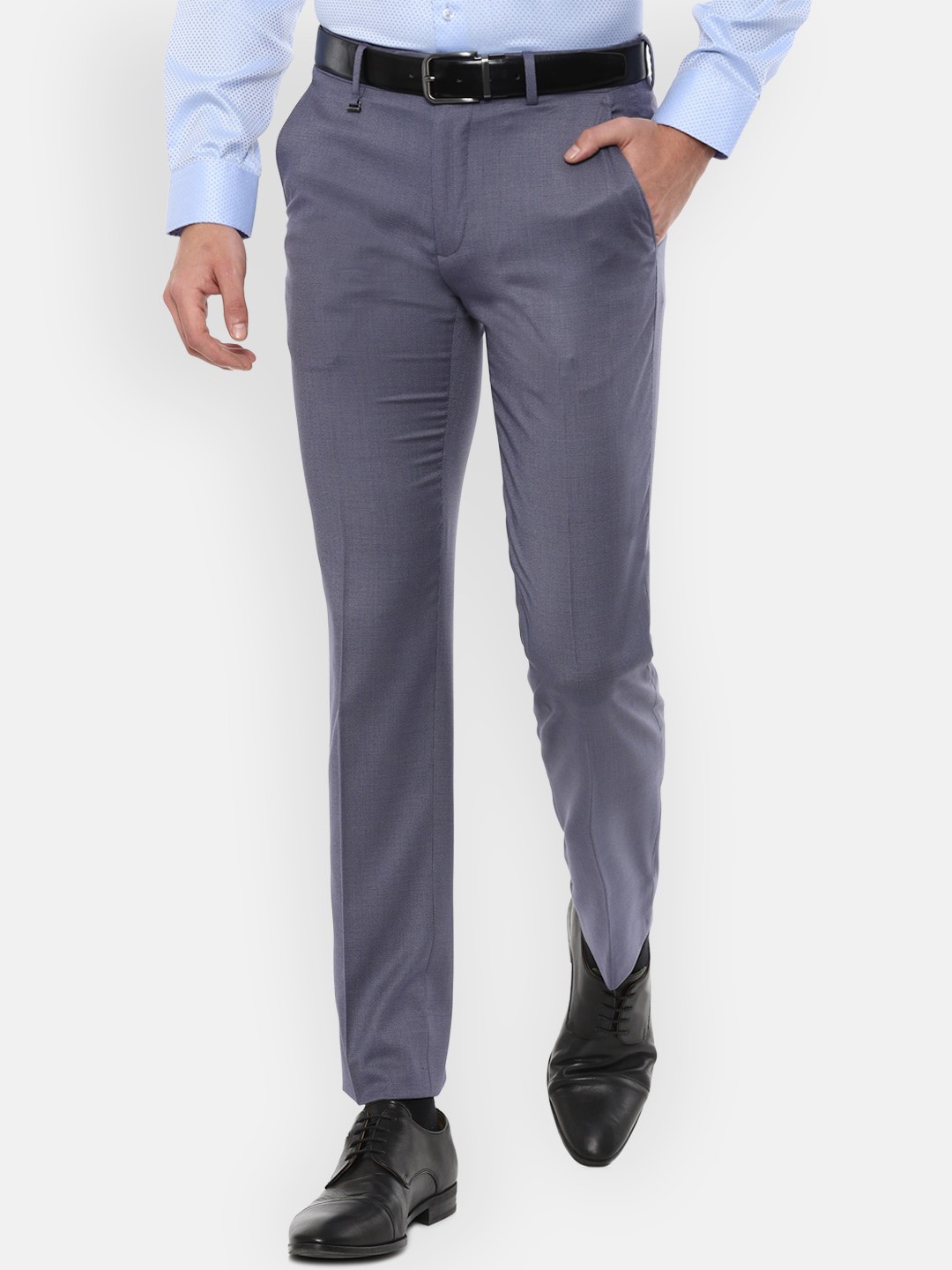 

Van Heusen Men Grey Slim Fit Trousers