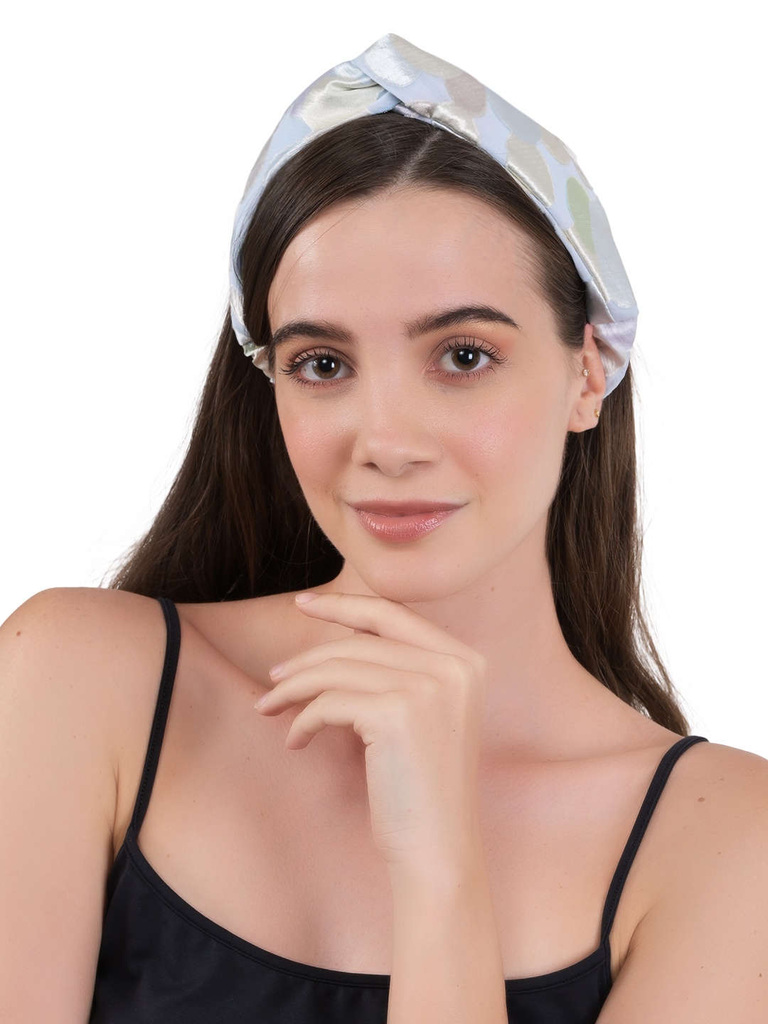 

BuckleUp Women Grey Wrap Headband