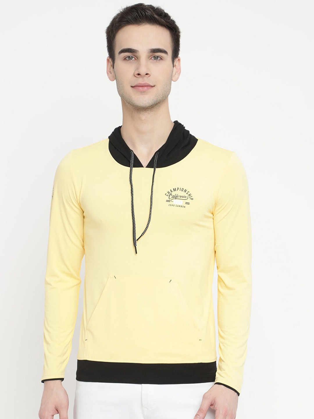 

V2 Value & Variety Men Yellow & Black T-shirt