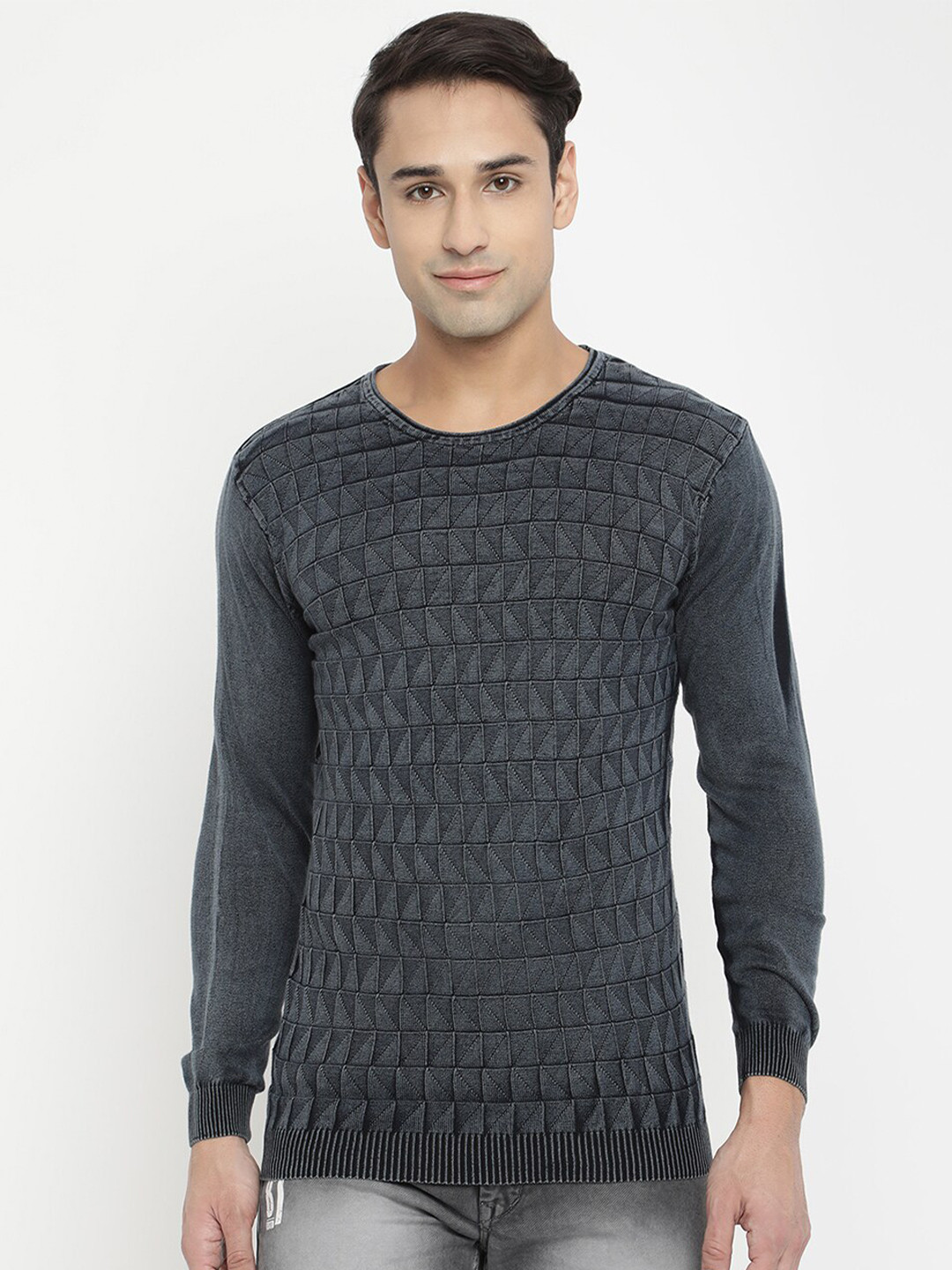 

V2 Value & Variety Men Grey T-shirt