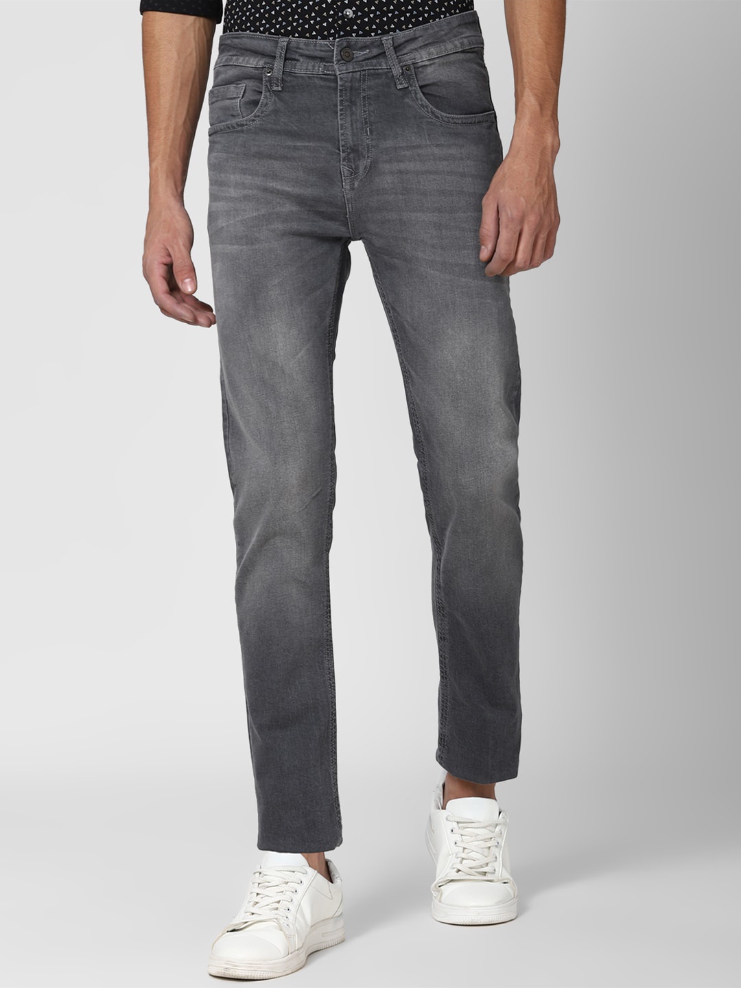 

Peter England Casuals Men Grey Slim Fit Heavy Fade Jeans