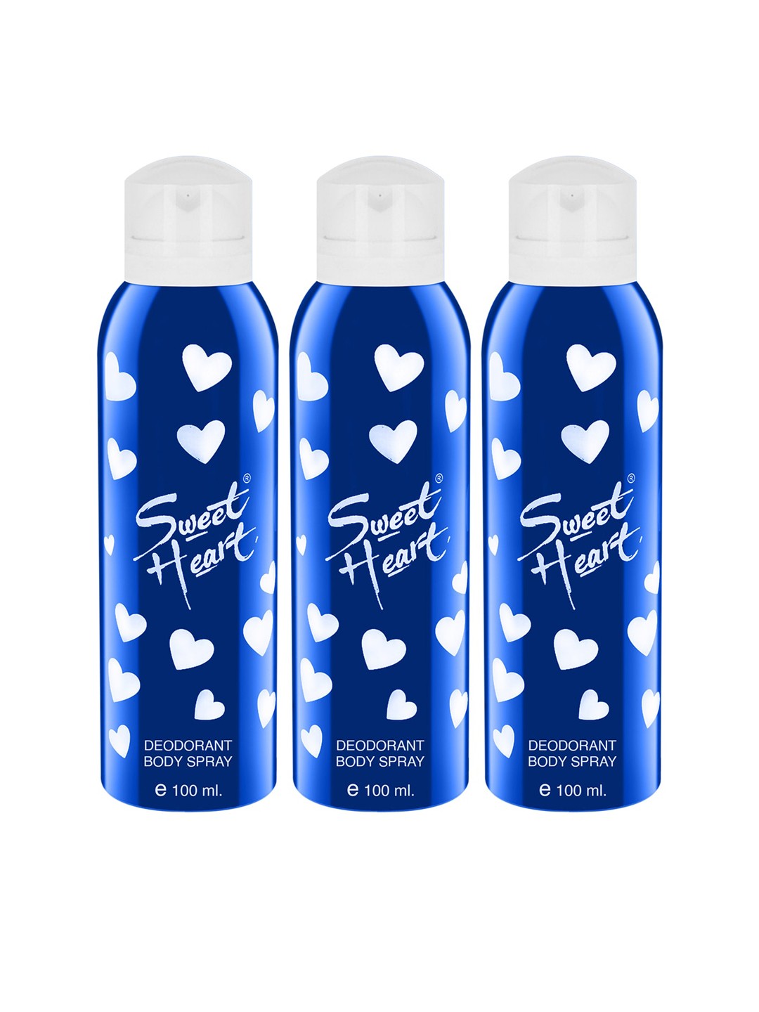 

Sweetheart Pack of 3 Blue Deodorant Perfumed Bodyspray 100 ml Each