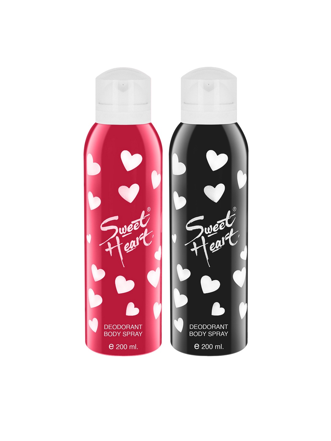 

Sweetheart Set of 2 Pink & Black Deodorant Perfumed Body spray, 200 ml each
