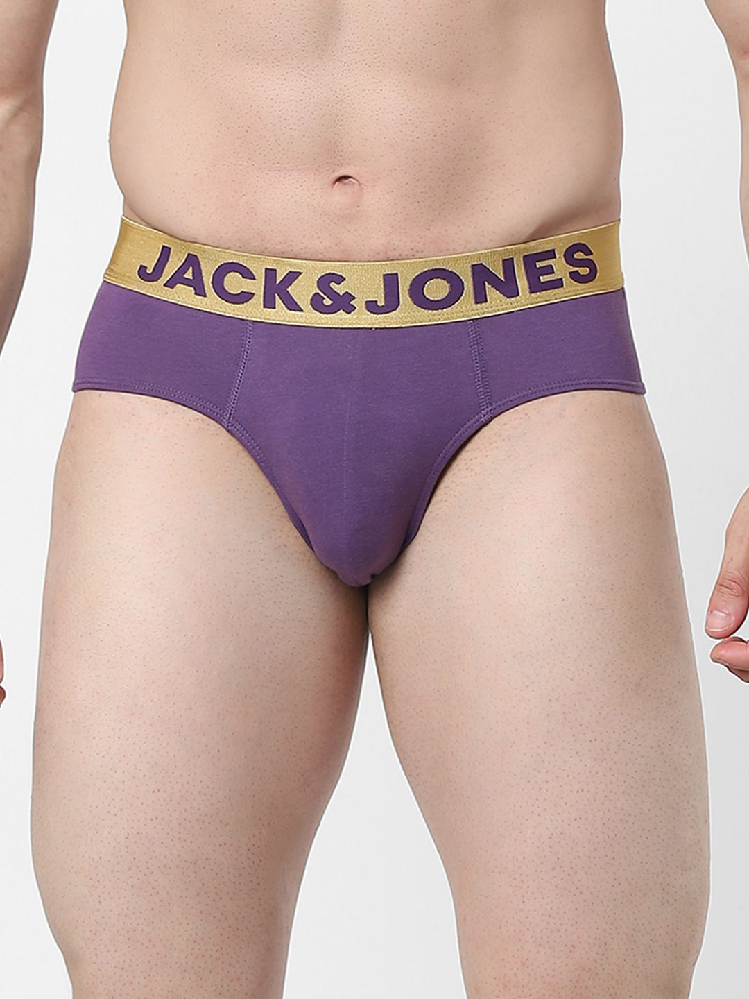 

Jack & Jones Men Purple Solid Cotton Basic Briefs 103668903-2