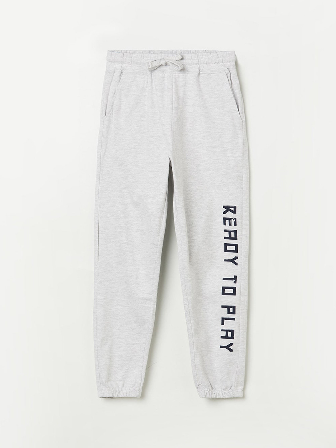

Fame Forever by Lifestyle Boys Grey Melange Solid Regular Fit Cotton Joggers