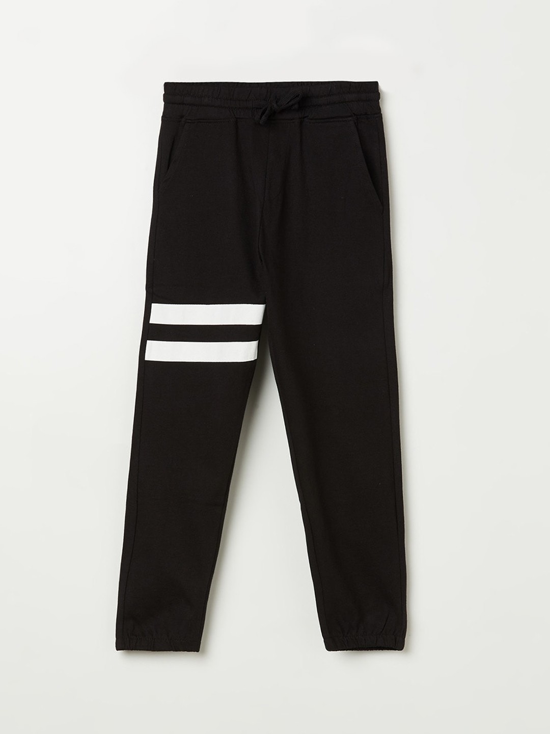 

Fame Forever by Lifestyle Boys Black Solid Cotton Track Pants