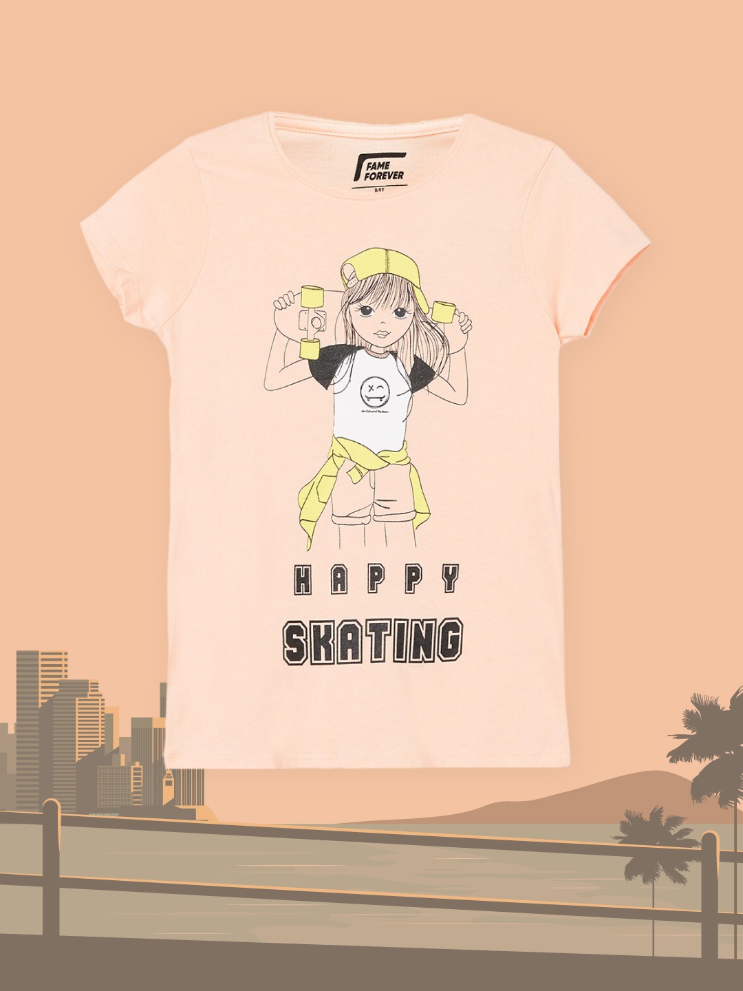 

Fame Forever by Lifestyle Girls Coral Printed Top